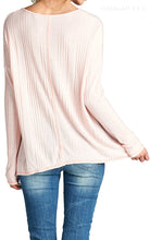 Load image into Gallery viewer, Ribbed Loose Fit Shirt - Pink
