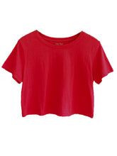 Load image into Gallery viewer, Cotton Crop Top | Red
