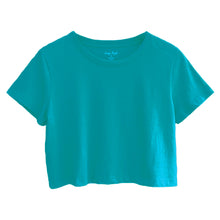 Load image into Gallery viewer, Premium Crop Tee - Turquoise
