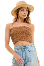 Load image into Gallery viewer, Smocked Cropped Camisole
