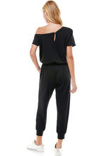 Load image into Gallery viewer, Off Shoulder Drawstring Jumpsuit
