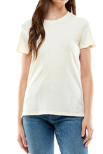 Load image into Gallery viewer, Crew Neck Short Sleeve Tee Shirt | Ivory
