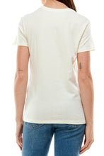 Load image into Gallery viewer, Crew Neck Short Sleeve Tee Shirt | Ivory
