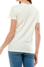 Load image into Gallery viewer, Crew Neck Short Sleeve Tee Shirt | Ivory
