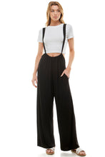 Load image into Gallery viewer, Loose Fit Suspender Pants Overalls Jumpsuits - Black
