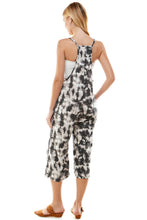 Load image into Gallery viewer, French Terry Print Tie Dye Loose Fit Jumpsuit - Black/Gray
