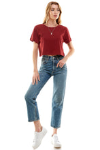 Load image into Gallery viewer, Cotton Crop Top | Burgundy
