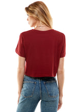 Load image into Gallery viewer, Cotton Crop Top | Burgundy
