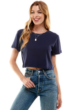 Load image into Gallery viewer, Boxy Crop Top | Navy
