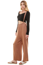 Load image into Gallery viewer, Loose Fit Suspender Pants Overalls Jumpsuits - Latte

