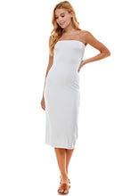 Load image into Gallery viewer, Strapless Midi Tube Pencil Dress
