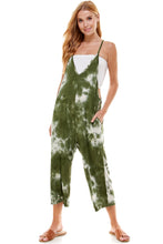 Load image into Gallery viewer, Tie Dye Loose Fit Jumpsuit - Olive
