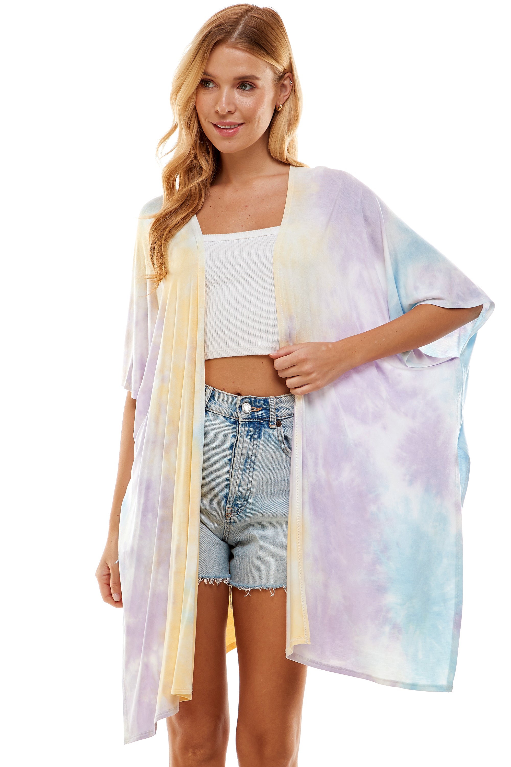 Tie dye clearance kimono cardigan