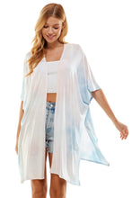 Load image into Gallery viewer, Tie Dye Kimono Cardigan Cover Up - Blue/Pink
