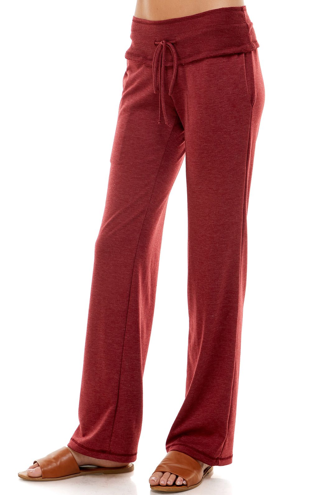 French Terry Lounge Pants - Ruby