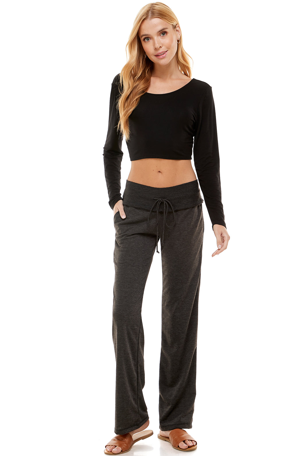 French Terry Lounge  Pants - Charcoal