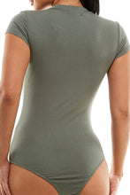 Load image into Gallery viewer, V Neck Bodysuit - Olive
