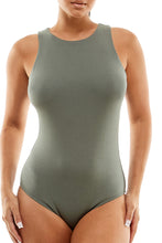 Load image into Gallery viewer, Double Layered Tank Leotard - Light Olive
