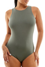 Load image into Gallery viewer, Double Layered Tank Leotard - Light Olive
