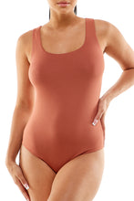 Load image into Gallery viewer, Double Layered Tank Bodysuit -Cinnamon
