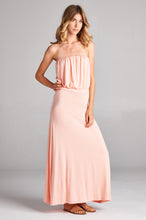 Load image into Gallery viewer, Peach Strapless Maxi Dress
