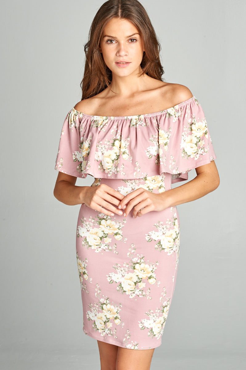 Spring Ruffled Dress -Floral