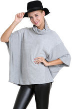 Load image into Gallery viewer, T20207 | Hacci Turtleneck Dolman Sleeve Top

