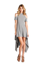 Load image into Gallery viewer, Ribbed High Low Hem Dress
