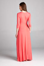 Load image into Gallery viewer, Deep V Neck Surplice Maxi Dress
