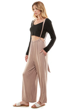 Load image into Gallery viewer, Loose Fit Suspender Pants Overalls Jumpsuits - Light Mocha
