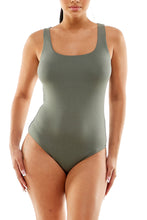 Load image into Gallery viewer, Double Layered Tank Bodysuit - Light Olive
