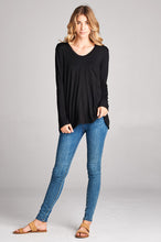 Load image into Gallery viewer, Long Sleeve Loose Fit Top - Black
