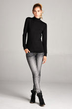 Load image into Gallery viewer, T20170 | Long Sleeve Mock Neck Top - Black
