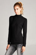 Load image into Gallery viewer, T20170 | Long Sleeve Mock Neck Top - Black

