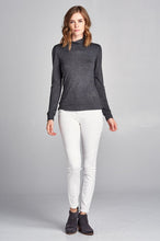 Load image into Gallery viewer, Long Sleeve Mock Neck Top - Charcoal
