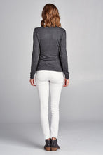 Load image into Gallery viewer, Long Sleeve Mock Neck Top - Charcoal
