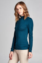 Load image into Gallery viewer, Long Sleeve Mock Neck Top - Hunter Green
