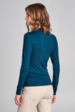 Load image into Gallery viewer, Long Sleeve Mock Neck Top - Hunter Green
