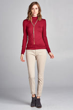 Load image into Gallery viewer, Long Sleeve Mock Neck Top - Burgundy
