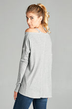 Load image into Gallery viewer, Thermal Cold Shoulder Long Sleeve Top
